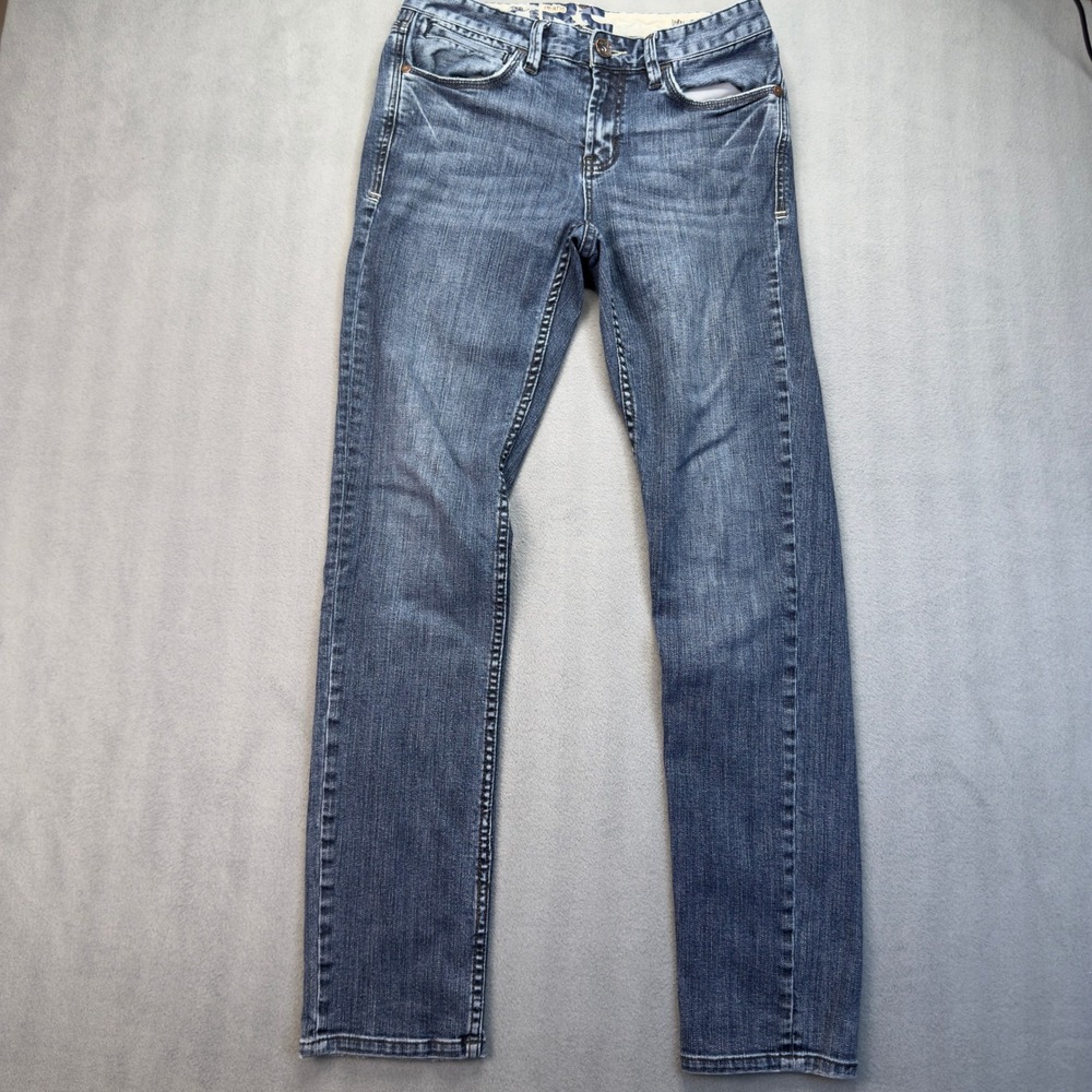 d.RT Wilson Skinny‎ Tapered Jeans Mens 31x34 Blue Denim